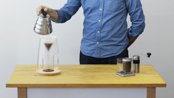 manual glass pour over coffee maker