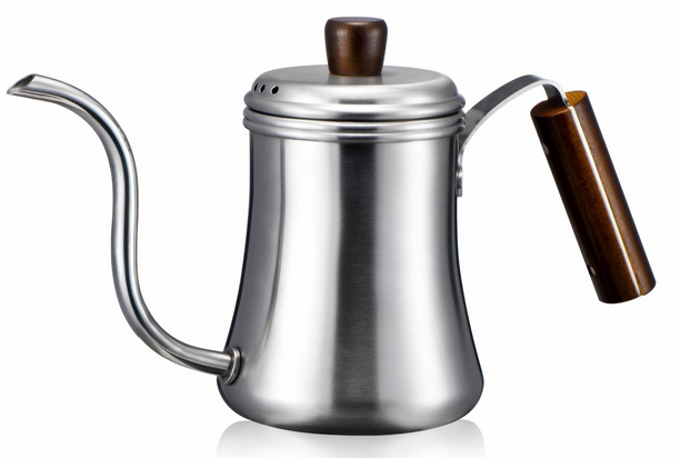 pour over kettle with wooden handle